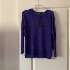 Purple crew neck knit sweater